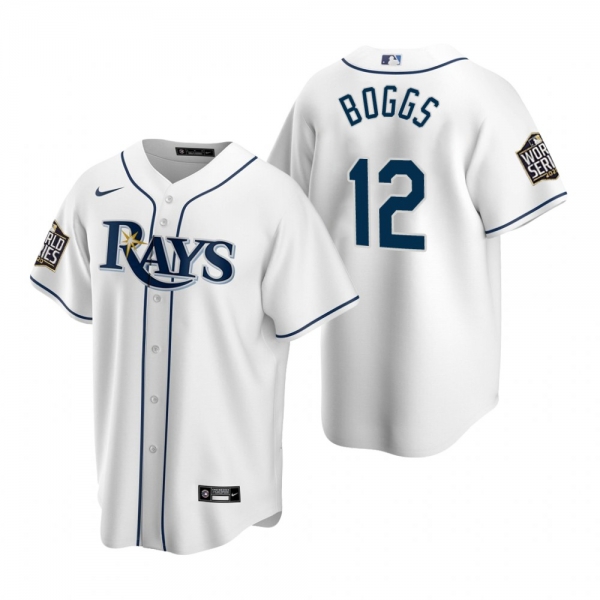 Youth Tampa Bay Rays Wade Boggs White 2020 World Series Replica Jersey