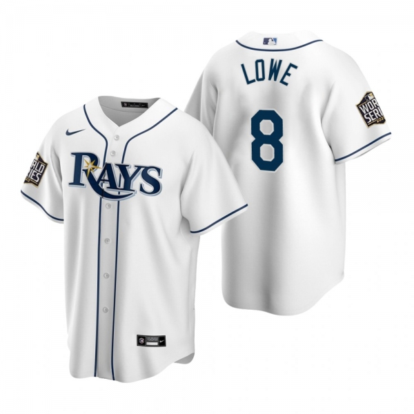 Youth Tampa Bay Rays Brandon Lowe White 2020 World Series Replica Jersey