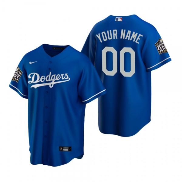 Men's Los Angeles Dodgers Custom Royal 2020 World Series Replica Jersey