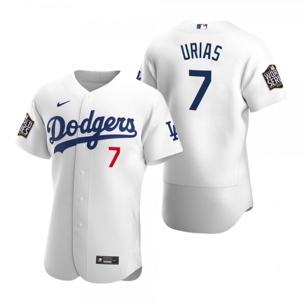 Los Angeles Dodgers Julio Urias Nike White 2020 World Series Authentic Jersey