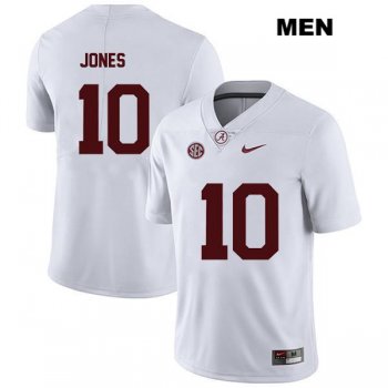 Mac Jones no. 10 Legend Mens White Stitched Authentic Nike Alabama Crimson Tide College Football Jersey