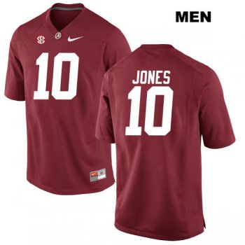 Nike Mac Jones no. 10 Stitched Mens Red Authentic Alabama Crimson Tide College Football Jersey