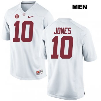 Nike Mac Jones no. 10 Stitched Mens White Authentic Alabama Crimson Tide College Football Jersey