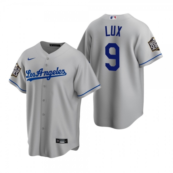 Los Angeles Dodgers Gavin Lux Gray 2020 World Series Replica Jersey