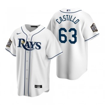 Youth Tampa Bay Rays Diego Castillo White 2020 World Series Replica Jersey