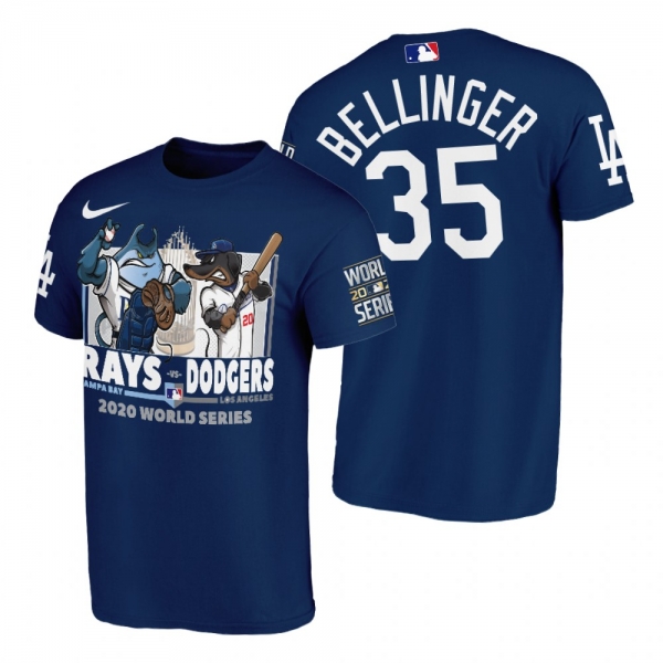 Los Angeles Dodgers Cody Bellinger Blue 2020 World Series Cartoon T-shirt