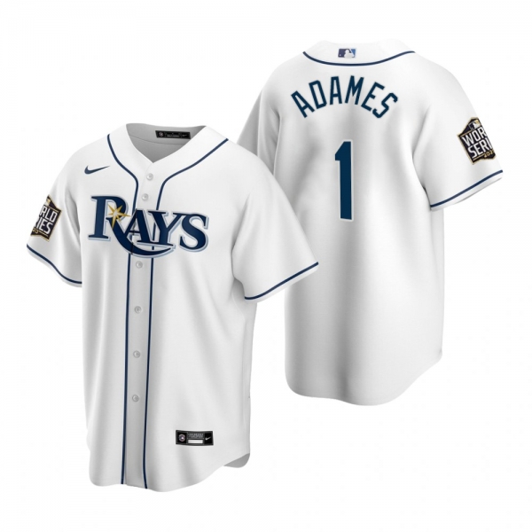 Tampa Bay Rays Willy Adames White 2020 World Series Replica Jersey