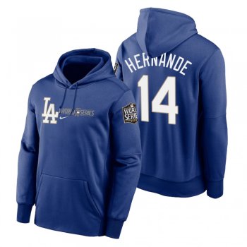 Los Angeles Dodgers Enrique Hernandez Royal 2020 World Series Authentic Collection Hoodie