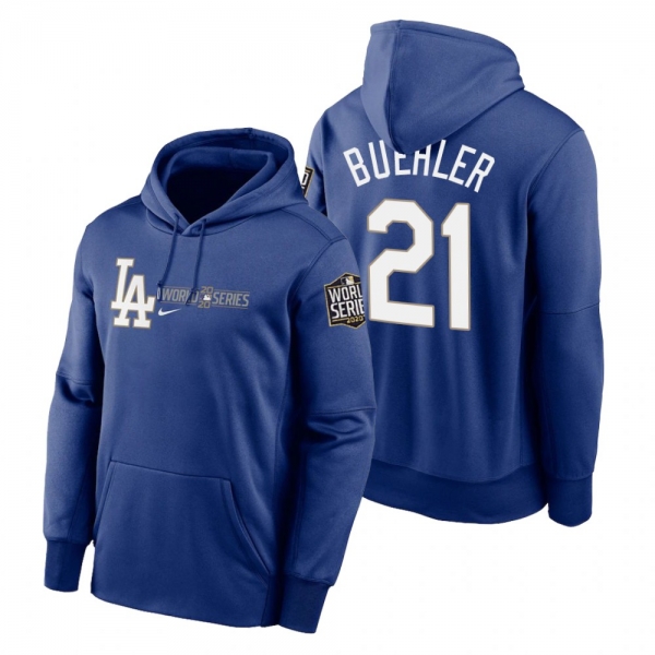 Los Angeles Dodgers Walker Buehler Royal 2020 World Series Authentic Collection Hoodie