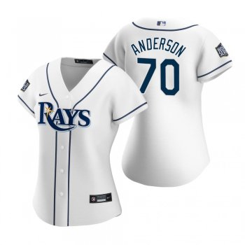 Women's Tampa Bay Rays Nick Anderson White 2020 World Series Replica Jersey