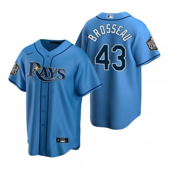 Men's Tampa Bay Rays Mike Brosseau Light Blue 2020 World Series Replica Jersey