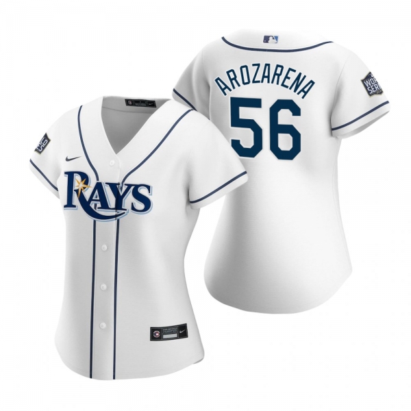 Women's Tampa Bay Rays Randy Arozarena White 2020 World Series Replica Jersey