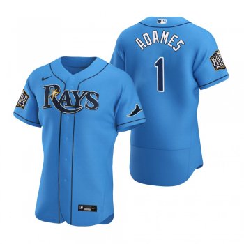 Men's Tampa Bay Rays Willy Adames Nike Light Blue 2020 World Series Authentic Jersey