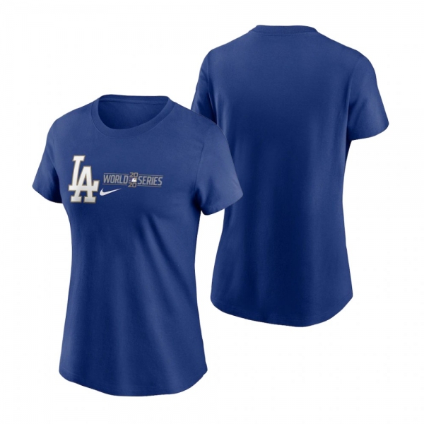 Women's Los Angeles Dodgers Royal 2020 World Series Authentic Collection T-Shirt