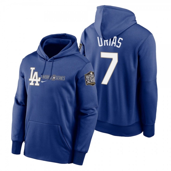 Los Angeles Dodgers Julio Urias Royal 2020 World Series Authentic Collection Hoodie