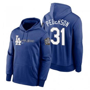 Los Angeles Dodgers Joc Pederson Royal 2020 World Series Authentic Collection Hoodie