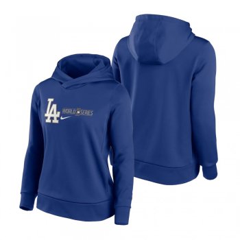 Women's Los Angeles Dodgers Royal 2020 World Series Authentic Collection Pullover Hoodie