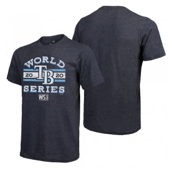 Tampa Bay Rays Navy 2020 World Series Tri-Blend T-Shirt