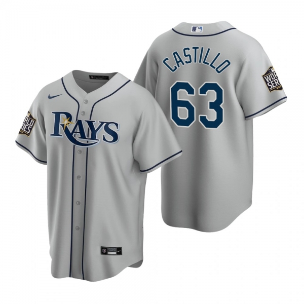 Men's Tampa Bay Rays Diego Castillo Gray 2020 World Series Replica Jersey