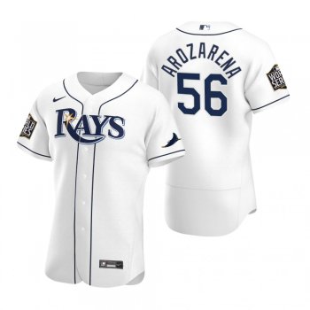 Men's Tampa Bay Rays Randy Arozarena Nike White 2020 World Series Authentic Jersey