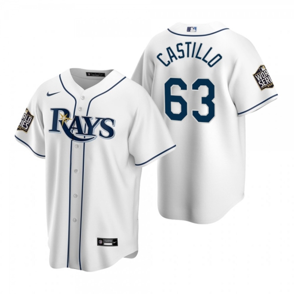 Tampa Bay Rays Diego Castillo White 2020 World Series Replica Jersey