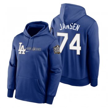 Los Angeles Dodgers Kenley Jansen Royal 2020 World Series Authentic Collection Hoodie