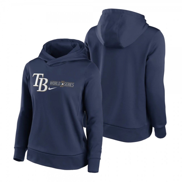 Women's Tampa Bay Rays Navy 2020 World Series Authentic Collection Pullover Hoodie