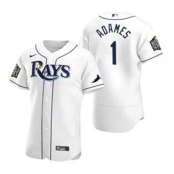 Men's Tampa Bay Rays Willy Adames Nike White 2020 World Series Authentic Jersey