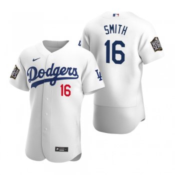 Men's Los Angeles Dodgers Will Smith Nike White 2020 World Series Authentic Jersey