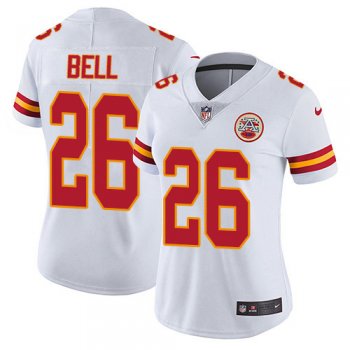 Women's Nike Chiefs #26 Le'Veon Bell White Stitched NFL Vapor Untouchable Limited Jersey