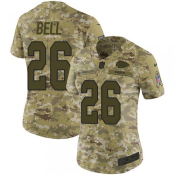 Women's Nike Chiefs #26 Le'Veon Bell Camo Stitched NFL Limited 2018 Salute To Service Jersey