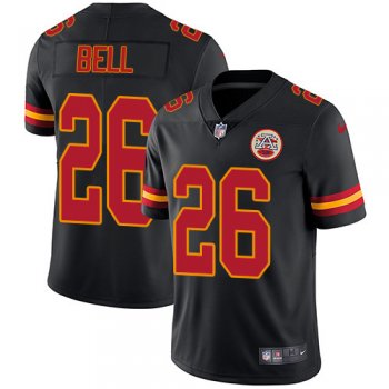 Youth Nike Chiefs #26 Le'Veon Bell Black Stitched NFL Limited Rush Jersey