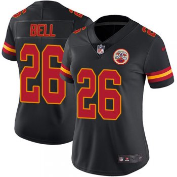 Women's Nike Chiefs #26 Le'Veon Bell Black Stitched NFL Limited Rush Jersey