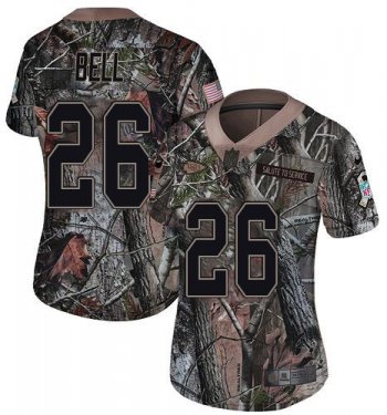 Women's Nike Chiefs #26 Le'Veon Bell Camo Stitched NFL Limited Rush Realtree Jersey