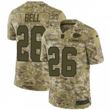 Youth Nike Chiefs #26 Le'Veon Bell Camo Stitched NFL Limited 2018 Salute To Service Jersey