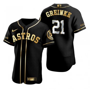 Houston Astros Zack Greinke Nike Black Golden Edition Authentic Jersey