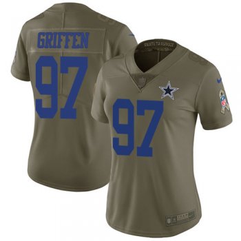 Women's Nike Cowboys #97 Everson Griffen Olive Stitched NFL Limited 2017 Salute To Service Jersey