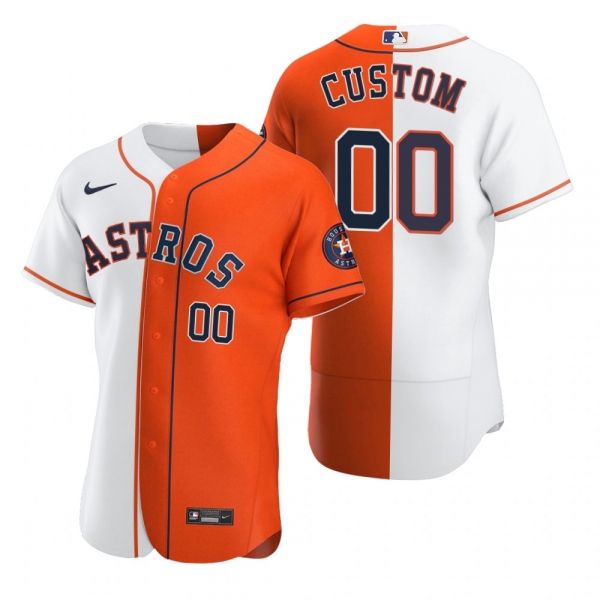 Houston Astros Custom Nike Orange Authentic Split Jersey