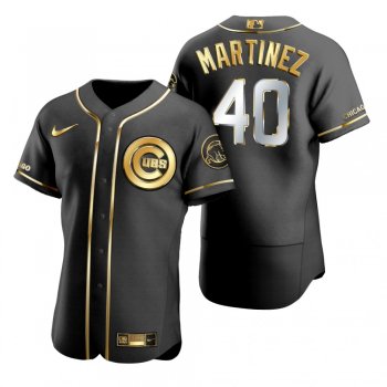 Chicago Cubs Jose Martinez Nike Black Golden Edition Authentic Jersey