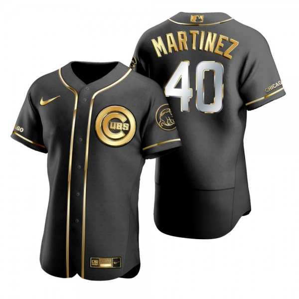 Chicago Cubs Jose Martinez Nike Black Golden Edition Authentic Jersey