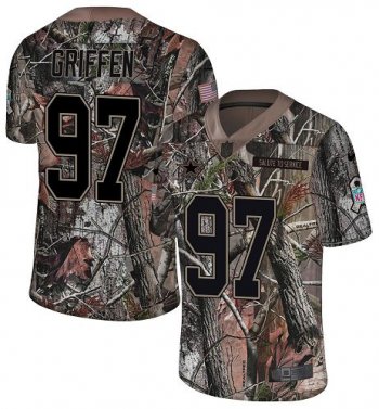 Youth Nike Cowboys #97 Everson Griffen Camo Stitched NFL Limited Rush Realtree Jersey