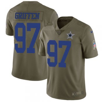 Youth Nike Cowboys #97 Everson Griffen Olive Stitched NFL Limited 2017 Salute To Service Jersey