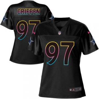 Women's Nike Cowboys #97 Everson Griffen Black NFL Fashion Game Jersey