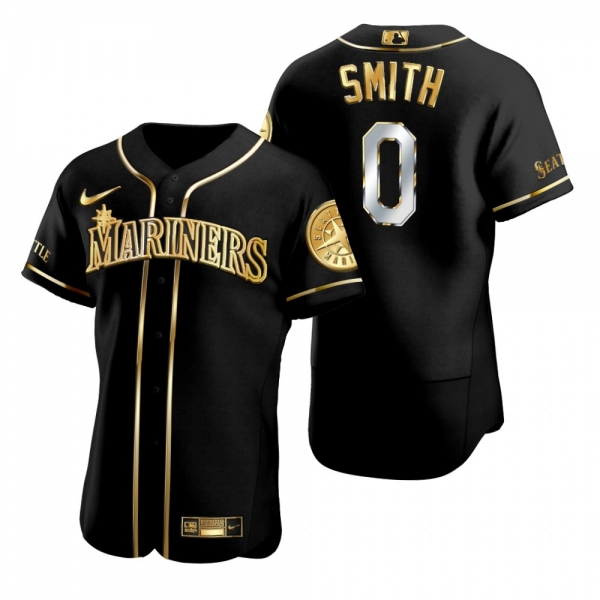 Seattle Mariners Mallex Smith Nike Black Golden Edition Authentic Jersey