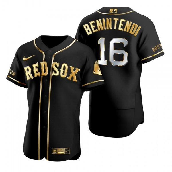 Boston Red Sox Andrew Benintendi Nike Black Golden Edition Authentic Jersey