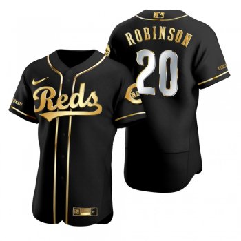 Cincinnati Reds Frank Robinson Nike Black Golden Edition Authentic Jersey