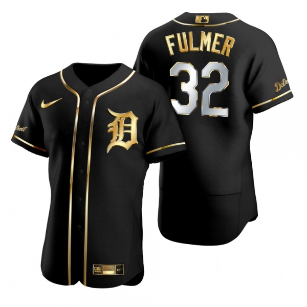 Detroit Tigers Michael Fulmer Nike Black Golden Edition Authentic Jersey