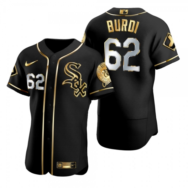 Chicago White Sox Zack Burdi Nike Black Golden Edition Authentic Jersey