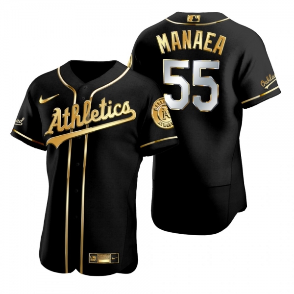 Oakland Athletics Sean Manaea Nike Black Golden Edition Authentic Jersey