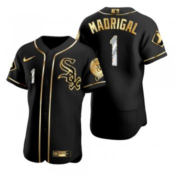 Chicago White Sox Nick Madrigal Nike Black Golden Edition Authentic Jersey